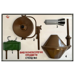 Стенд вибухонебезпечні предмети МНС (Тип-3)